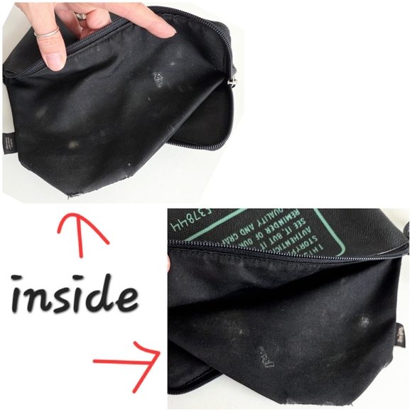 Coach Black Zippered Pouch With Large Teal Story Patch & Wrist Strap W/Snap - Picture 12 of 16